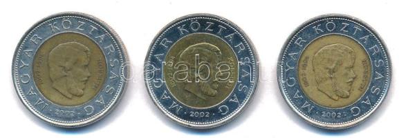 2002. 100Ft "Kossuth" (3x) T:XF,VF patina Adamo FOEM1