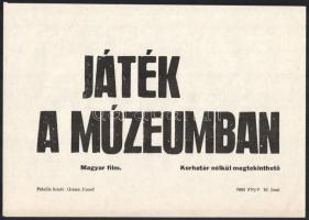 cca 1965 ,,Játék a múzeumban" című magyar film jelenetei és szereplői (köztük Gábor Miklós, Dal...