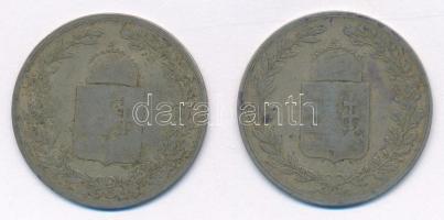 DN Címeres fém zseton (2x) "1" és "24" sorszámmal ellátott hátlappal (37mm) T:F patina