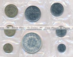 Franciaország 1973. 1c-10Fr (8xklf) forgalmi sor fóliacsomagolásban, közte 10Fr Ag "Herkules cs...