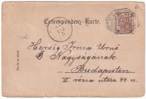 1894 (Vorläufer) Abbazia, Opatija; Louis Glaser Art Nouveau, floral, litho (szakadások / tears)