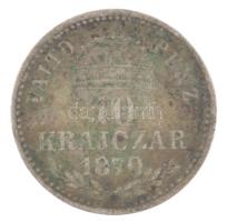 1870KB 10kr Ag "Váltó Pénz" T:VF,F patina Adamo M10.1