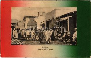 Benghazi, Bengasi; Mercato del Pane / Italian propaganda from Italian Tripolitania, bread market (EK)