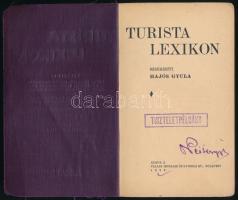 Turista lexikon. Szerk.: Hajós Gyula. Bp., 1932., Pallas. Kiadói papírkötés, kopott borítóval, bejel...