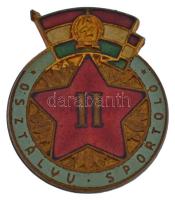 ~1950. II. Osztályú Sportoló zománcozott fém kitüntető jelvény tokban T:AU,XF