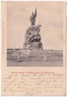 1901 Targu Jiu, Zsilvásárhely; Statua Tudor Vladimirescu. Editorul A. Pfaffenhauser / monument of Tudor Vladimirescu, the Romanian revolutionary hero, leader of the Wallachian uprising of 1821 and of the Pandur militia (EK)