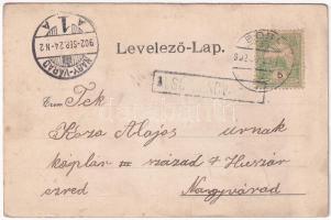 1902 Muraszombat, Murska Sobota; Takarékpénztár, gyógyszertár, közkórház. Ascher B. és fia kiadása /...