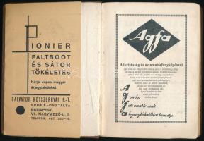 1930 Turisták Évkönyve III. 1930. Szerk.: Zubor István. Bp., 1930, (Athenaeum), 191 p. Korabeli rekl...
