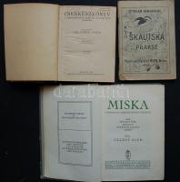 3 db cserkész témájú könyv: 1933 Velősy Elek: Miska, Könyvbarátok Szövetsége, Budapest, 1935 Sztrilich Pál-Temesi Győző: Cserkészkönyv, Magyar Cserkészszövetség, Budapest 1945 Dr. Velen Fanderlik: Skautska Prakse, Nakladatelstvi KLEN, Brno