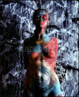 cca 1980 Szürreális erotikus fotókompozíció, jelzés nélkül, ezüst zselatinos fotópapíron,, 36x30 cm