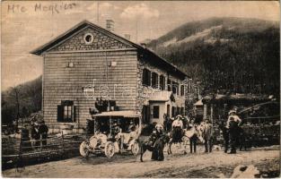 1913 Ucka, Monte Maggiore; Kronprinzessin Stephanie (Stefanie) Schutzhaus / Dom Stefanije / chalet, tourist house, rest house, automobile (EK)