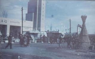 cca 1940 Diósgyőr, Ganz-MÁVAG gyár bejárata, 1 db Agfacolor színes diapozitív