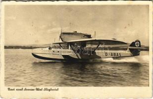 Dornier DoJ IId16aBis Wal, D-ABAS. / WWII Nazi German military, twin-engine German flying boat (fixed-winged seaplane) (fa)