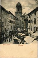 Fiume, Rijeka; Piazza dellErbe, Drogheria / market, drugstore / piac, drogéria (EB)