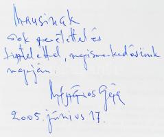 Mészáros Géza: Vidéki bolygó. DEDIKÁLT! Bp, 1999,Szerzői. Kiadói egészműbőr-kötésben, kiadói papír v...