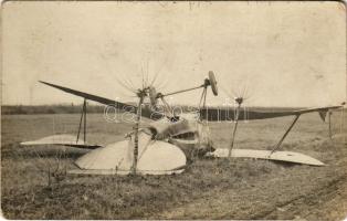 Repülőgép roncs / WWI Austro-Hungarian K.u.K. military, crashed aircraft. photo (EK)