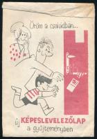 Képeslevelezőlap reklám papírtasak, 17x12 cm