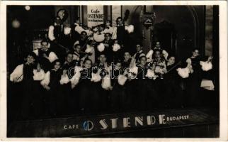 1939 Budapest VII. Café Ostende kávéház, belső, Rajkó cigány zenekar. Artistica Foto