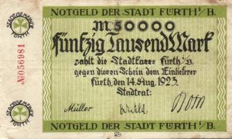 Német Birodalom/Weimari Köztársaság 1923. 7db klf városi szükségbankjegy T:II,III