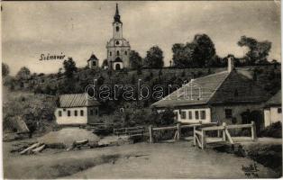 1913 Szénavár, Szenográd, Senohrad; templom / church s: Juszth E. (EK)