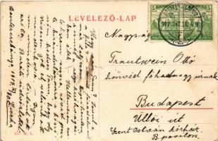 1917 Besztercebánya, Banská Bystrica; Vototsek villa és Zólyom megyei tanfelügyelőség. W.L. 549. / v...