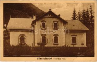 1917 Vihnye, Vihnyefürdő, Kúpele Vyhne; Szokács villa. Herzog M. kiadása / villa, spa (EB)