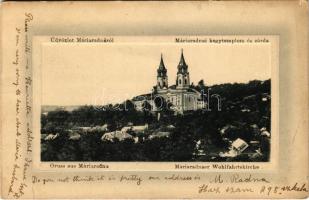 Máriaradna, Radna (Lippa, Lipova); Kegytemplom és zárda. W.L. Bp. 3024. Ideal 1912-15. Weiszberger Pál kiadása / Wohlfahrtskirche / pilgrimage church (EB)