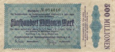 Német Birodalom/Weimari Köztársaság 1923. 3db klf városi szükségbankjegy T:II,III