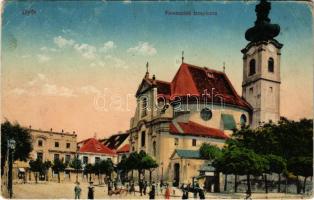 1916 Győr, Ferenciek temploma. Vasúti levelezőlapárusítás 330. sz. (EB)