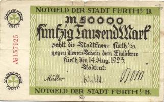 Német Birodalom/Weimari Köztársaság 1923. 7db klf városi szükségbankjegy T:II,III