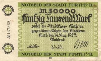 Német Birodalom/Weimari Köztársaság 1923. 7db klf városi szükségbankjegy T:II,III