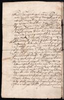 1700 Borsod vármegye szolgabírájának nemesség igazolás ügyében kelt levele 8 nagyrészt magyar nyelve...