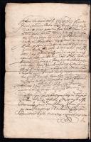 1700 Borsod vármegye szolgabírájának nemesség igazolás ügyében kelt levele 8 nagyrészt magyar nyelve...