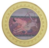 DN "Kámaszutra - Nyuszi" aranyozott Cu multicolor érem, német nyelvű leírással, magyar tanúsítvánnyal T:UNC ND "Kamasutra - Das Kaninchen" gold plated multicolor Cu coin with German language description and Hungarian certificate C:UNC