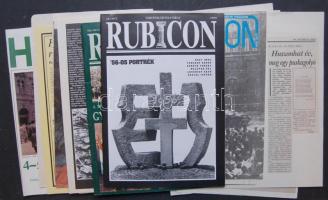 4db történelmi folyóirat és sok újságkivágás 1956-ról