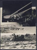 3db nagyobb méretű fénykép a II. világháború harctereiről