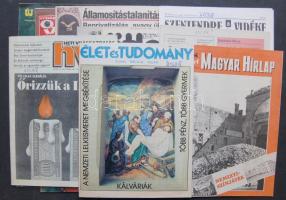 10db újság és folyóirat a 80-as évekből, mint Magyar Hírlap vagy HVG