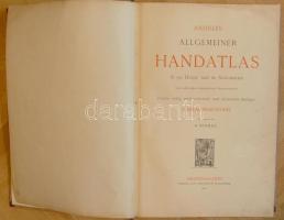 1907 Andrees Handatlas V. jubileumi kiadás 139 fő- és 161 melléktérképpel nagyalakú, egészvászon borítású album kiváló állapotban / Andrees Handatlas V. jubilee edition with 300 large maps, very good condition 30x45 cm