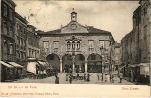 1904 Pola, Pula; Foro Dante / square