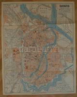 cca 1900 Danzig térkép / Map of Gdansk Grieben Verlag, Berlin 42x55 cm