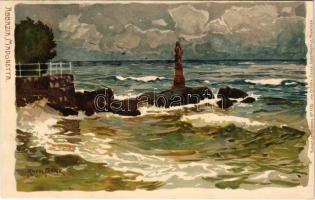 1901 Abbazia, Opatija; Madonetta / Madonna. Künstlerpostkarte No. 1135. von Ottmar Zieher Art Nouveau litho s: Raoul Frank