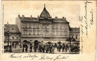 1902 Újvidék, Novi Sad; Mayer Imre nagy szálloda és sörcsarnok, Schvarz Vilmos és Koch János üzlete, Herger Ágoston üzlete és saját kiadása / grand hotel and beer hall, shops (EK)