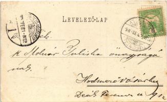 1902 Torontálvásárhely, Develák, Debelják, Debeljaca; Községháza / town hall (vágott / cut)