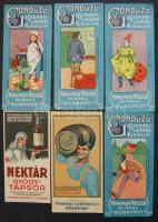 6db vegyes számolócédula, főleg Gondűző jelzésű