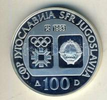 Jugoszlávia 1983. 100D Ag "Téli olimpia-bobozás" T:PP