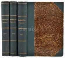 1896-1899-1901 Protestáns Szemle 3 évfolyama: 1896 VIII. évf., 1899. XI. évf. füzet, benne: Emlékkön...