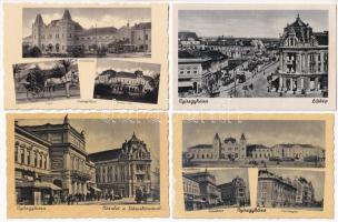 Nyíregyháza - 4 db régi képeslap a kisvasúttal, városi vasút, vonat