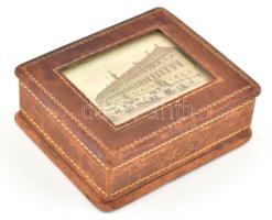 1909 Theresianist Piknik 2 db emléktárgy az 1909 es és 1921-es piknikről. Aranyozott bőr dobozkák, l...