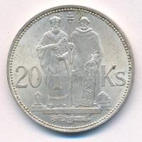 Szlovákia 1941. 20K Ag Cirill és Metód T:AU,XF patina Slovakia 1941. 20 Korun Ag St. Kyrill and St. Methodius C:AU,XF patina Krause KM#7.1