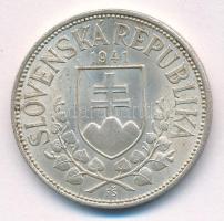 Szlovákia 1941. 20K Ag "Cirill és Metód" T:AU,XF patina Slovakia 1941. 20 Korun Ag "S...